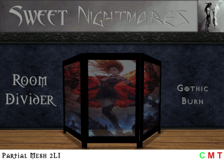 Second Life Marketplace - ~Sweet Nightmares~ Room Divider - Gothic Burn